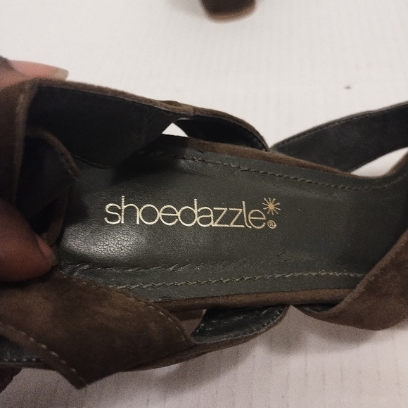 Shoe dazzle women's size US 8.5 BROWN Gladiator sandals with lace up str… - Picture 7 of 10